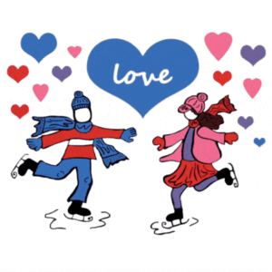 Skaters in Love Digital Valentine