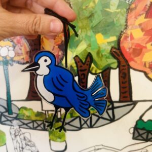 Santa’s Wingman Ornament (Blue)