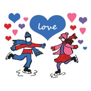 Skaters in Love Print