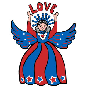 Love Angel Americana Print