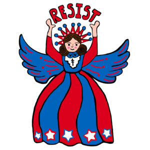 Resist Angel Americana Print