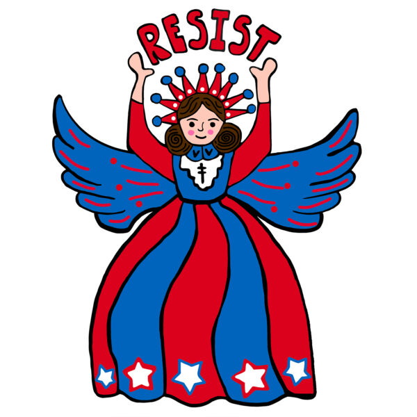 Resist Angel Americana Print
