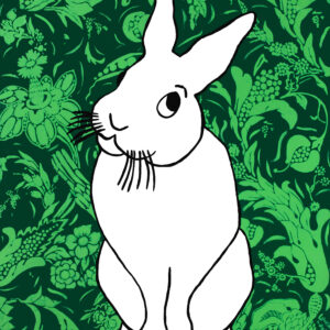 Hare Color (Green) Print