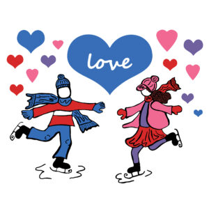 Skaters in Love Print