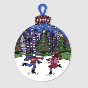 Skaters in Love Ornament