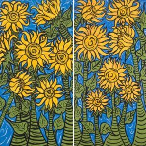 Sunflowers Squared Print